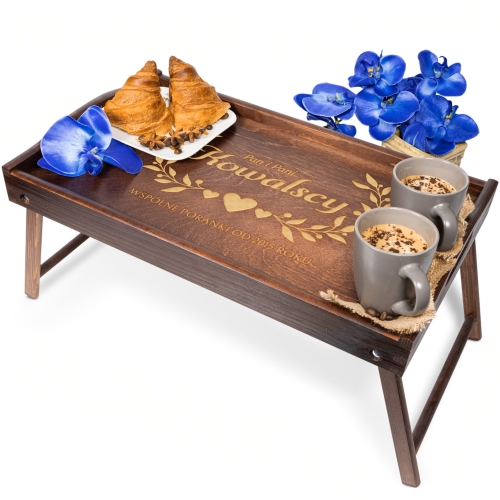 STOLIK ŚNIADANIOWY oryginalny prezent dla Nowożeńców Pan i Pani