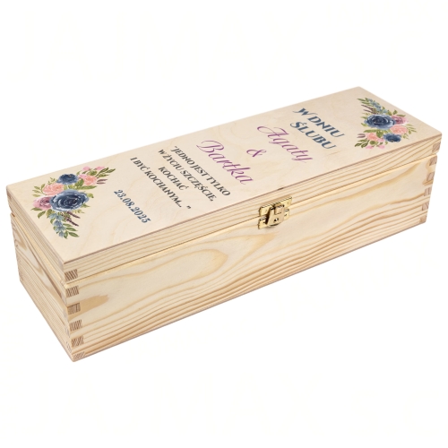 ORYGINALNE PUDEŁKO NA WINO prezent na wesele z personalizacją