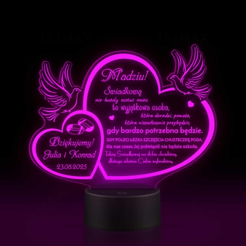 Statuetka led PODZIĘKOWANIE DLA SUPER ŚWIADKOWEJ wesele ślub