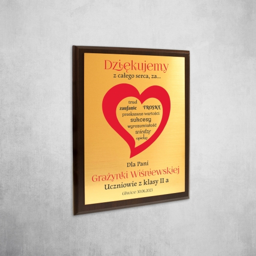 DREWNIANY OBRAZEK prezent dla nauczyciela wychowawcy nadruk