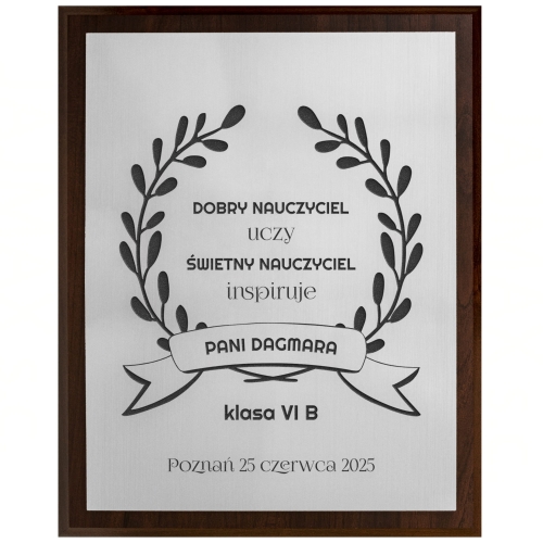 Srebrny DYPLOM DLA NAUCZYCIELA dyrektora