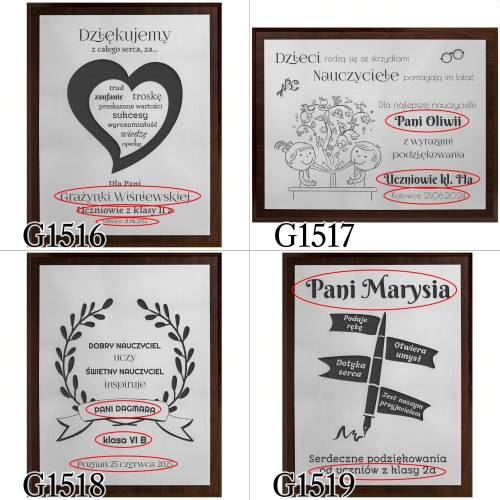 Srebrny DYPLOM DLA NAUCZYCIELA dyrektora