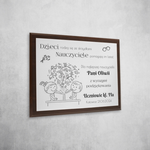 Srebrny DYPLOM DLA NAUCZYCIELA dyrektora