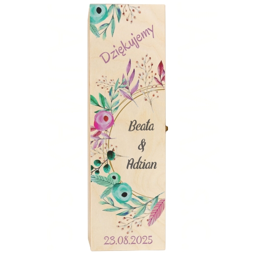 POMYSŁ NA PODZIĘKOWANIA ZA POMOC PRZY WESELU skrzynka na wino