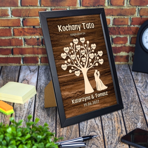 UNIKATOWE PODZIĘKOWANIA DLA TATY ŚLUB WESELE od Nowożeńców nadruk