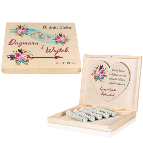 SZKATUŁKA NA PIENIĄDZE pomysłowy sposób wręczenia pieniędzy ślub