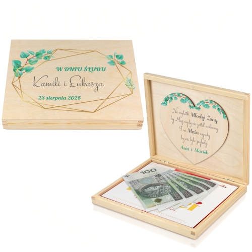 PREZENT DLA PARY MŁODEJ pudełko zastrzyk gotówki pomysłowa koperta