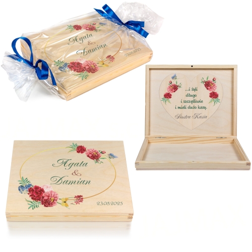 SUPER POMYSŁ NA PREZENT NA ŚLUB eleganckie pudełko na gotówkę