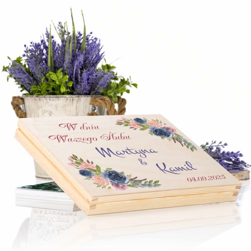 KOPERTA NA PIENIĄDZE NA ŚLUB drewniane pudełko z personalizacją
