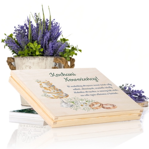 PUDEŁKO NA PIENIĄDZE prezent na wesele ślub nadruk