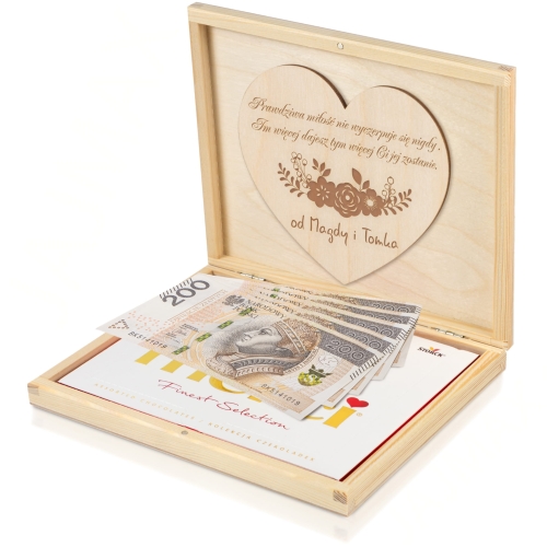 PREZENT ŚLUBNY nowoczesna koperta z życzeniami na pieniądze na ślub