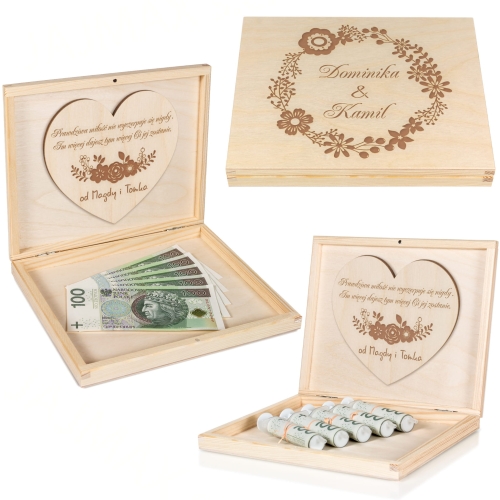 PREZENT ŚLUBNY nowoczesna koperta z życzeniami na pieniądze na ślub