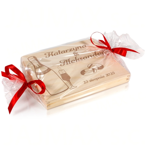 PREZENT WESELNY nowoczesna kartka z życzeniami pudełko na gotówkę