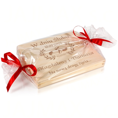 Pudełko na pieniądze PREZENT ŚLUBNY na nową drogę życia dla Młodych