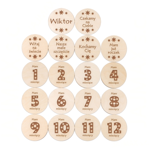 FOTO TABLICZKI Z MIESIĄCAMI do sesji zdjęciowych prezent dla dziecka