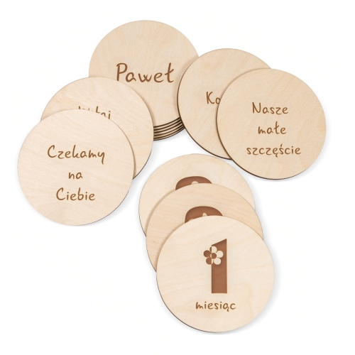 KARTKI DO ZDJĘĆ 18 SZT pierwszy rok życia super prezent