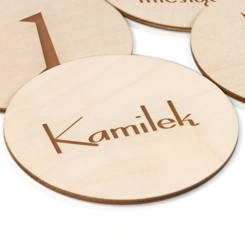 DEKORACJE DO SESJI ZDJĘCIOWYCH foto tabliczki 18 szt imię dziecka