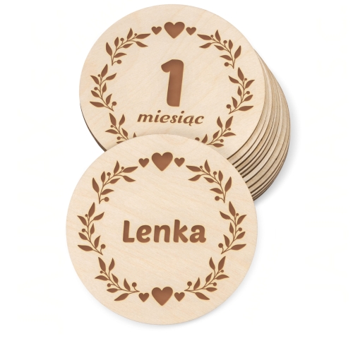 TABLICZKI DO ZDJĘĆ z miesiącami dla dziecka grawer