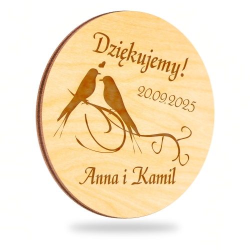 Podziękowanie dla gości z okazji wesela ORYGINALNE MAGNESY GRAWER