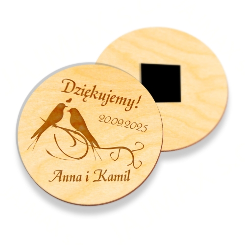 Podziękowanie dla gości z okazji wesela ORYGINALNE MAGNESY GRAWER