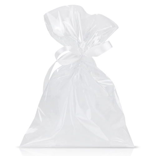 Woreczek celofanowy 20x30 - wstążka BIAŁA