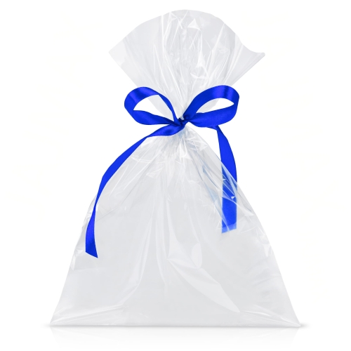 Woreczek celofanowy 20x30 - wstążka NIEBIESKA