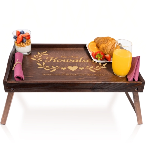 STOLIK ŚNIADANIOWY oryginalny prezent dla Nowożeńców Pan i Pani