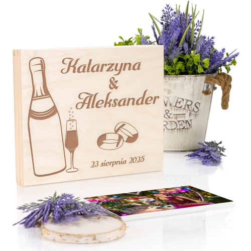 PREZENT WESELNY nowoczesna kartka z życzeniami pudełko na gotówkę