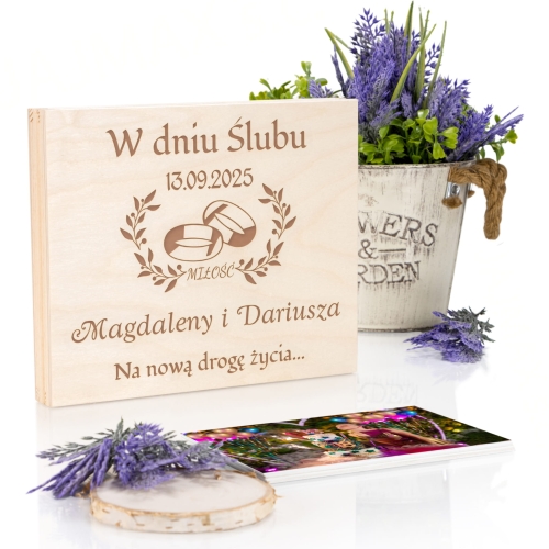 Pudełko na pieniądze PREZENT ŚLUBNY na nową drogę życia dla Młodych