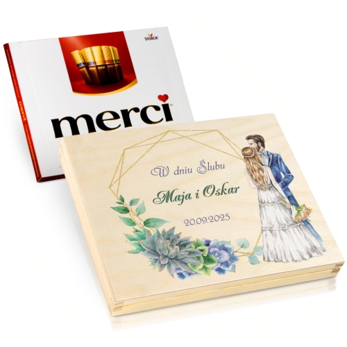 NOWOCZESNA KOPERTA NA PIENIĄDZE prezent pudełko z sercem na ślub