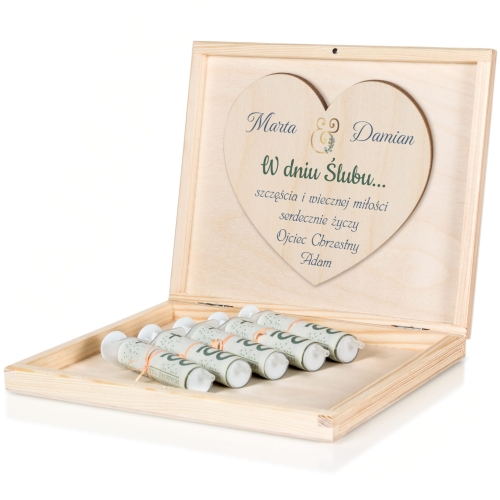 PUDEŁKO NA PIENIĄDZE prezent na wesele ślub nadruk