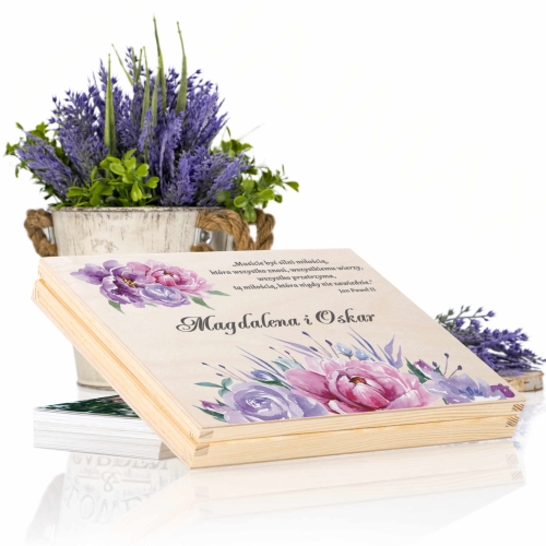 ORYGINALNA PAMIĄTKA ŚLUBNA pudełko na Merci i gotówkę z życzeniami