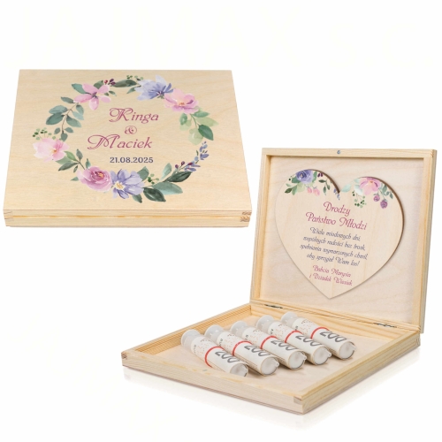 ŻYCZENIA ŚLUBNE oryginalna pamiątka ślubna pudełko na pieniądze