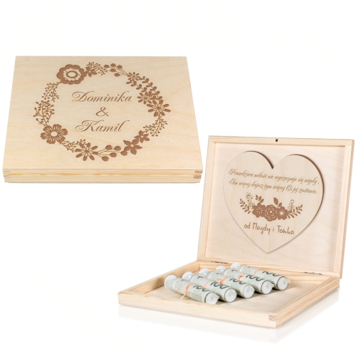 PREZENT ŚLUBNY nowoczesna koperta z życzeniami na pieniądze na ślub