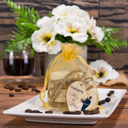 Słodki zestaw na podziękowanie dla gości WESELE ŚLUB miód brelok