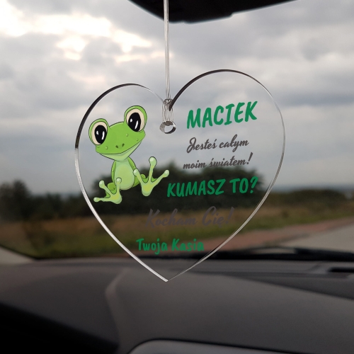 Oryginalny upominek dla chłopaka na Dzień Chłopaka zawieszka do auta