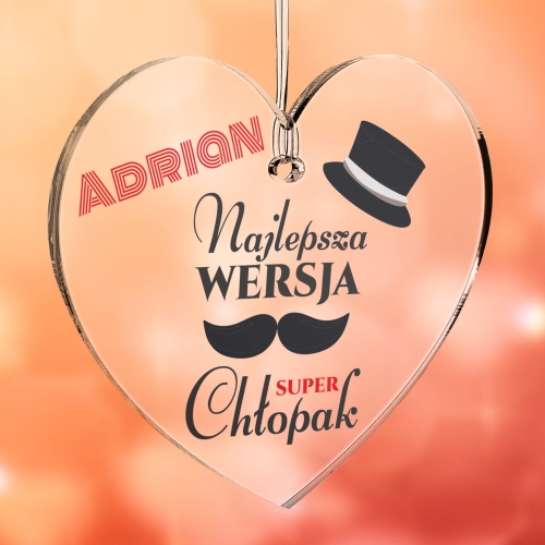 UPOMINEK DLA NIEGO NA DZIEŃ CHŁOPAKA zawieszka do auta super chłopak