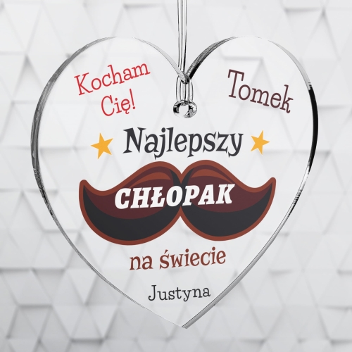 PREZENT DLA NIEGO zawieszka do auta najlepszy chłopak na świecie