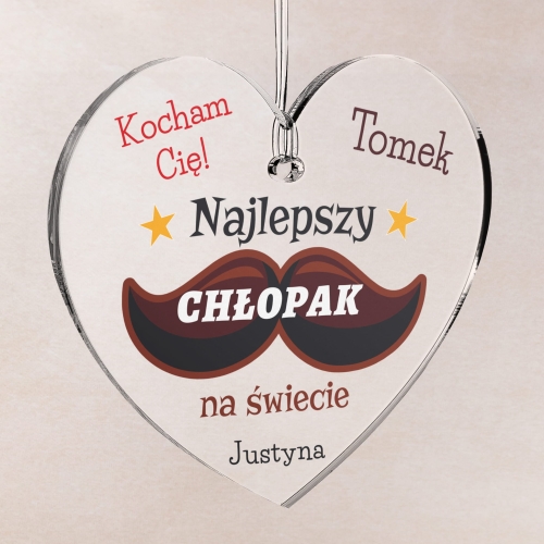 PREZENT DLA NIEGO zawieszka do auta najlepszy chłopak na świecie