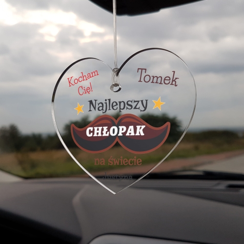 PREZENT DLA NIEGO zawieszka do auta najlepszy chłopak na świecie
