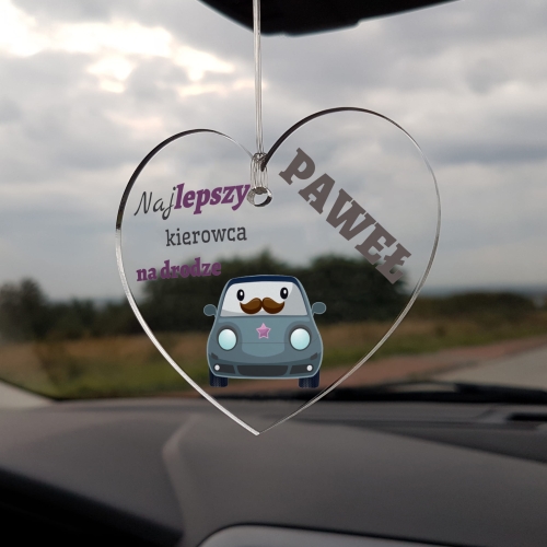 Zawieszka do auta POMYSŁ NA PREZENT NA DZIEŃ CHŁOPAKA z imieniem