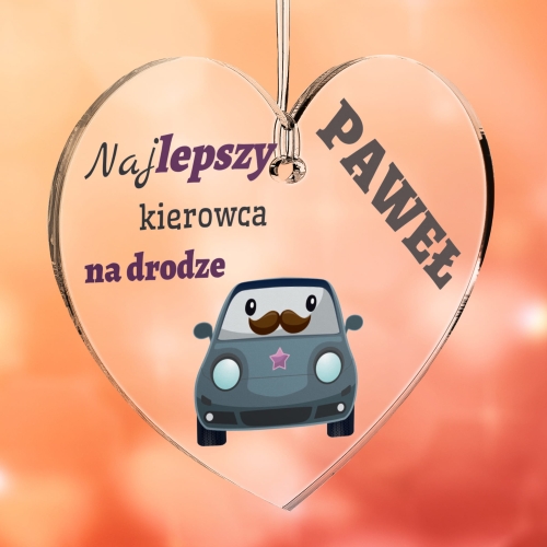 Zawieszka do auta POMYSŁ NA PREZENT NA DZIEŃ CHŁOPAKA z imieniem
