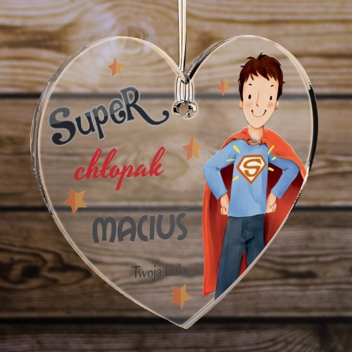 ORYGINALNY PREZENT DLA NIEGO zawieszka do auta serce super chłopak