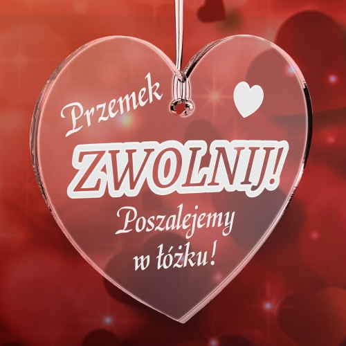 Zawieszka do auta prezent na Dzień Chłopka GRAWER ZWOLNIJ I IMIĘ