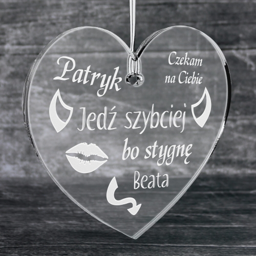 Zawieszka do auta zabawny tekst upominek dla chłopaka Dzień Chłopaka