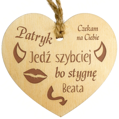 POMYSŁOWY PREZENT DLA CHŁOPAKA zawieszka do auta grawer z imieniem