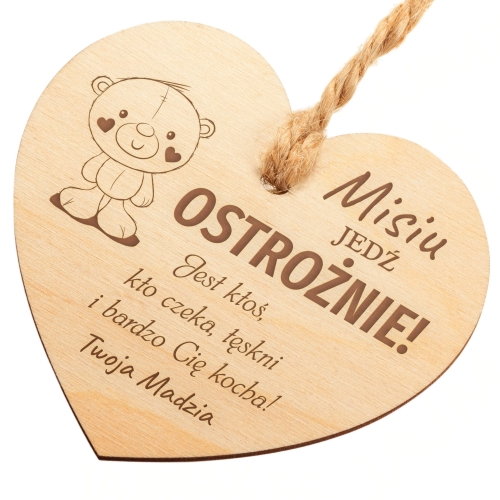 ZAWIESZKA DO SAMOCHODU Jedź ostrożnie prezent na Dzień Chłopaka