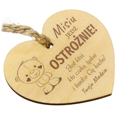 ZAWIESZKA DO SAMOCHODU Jedź ostrożnie prezent na Dzień Chłopaka