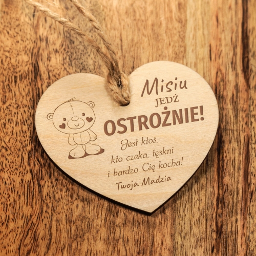 ZAWIESZKA DO SAMOCHODU Jedź ostrożnie prezent na Dzień Chłopaka