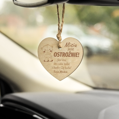 ZAWIESZKA DO SAMOCHODU Jedź ostrożnie prezent na Dzień Chłopaka